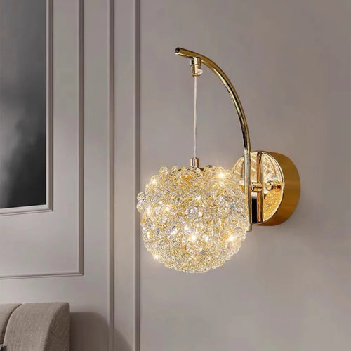 applique murale nordique en cristal design élégant à led
