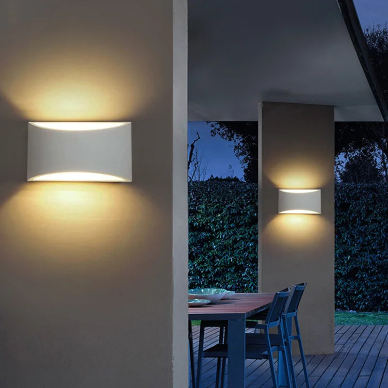 5W 7W COB LED Outdoor Wall Lamps PIR Motion Sensor Aluminum Porch Garden Corridor Light Up and Down Lighting Indoor Sconce Light - vue 5 sur 12