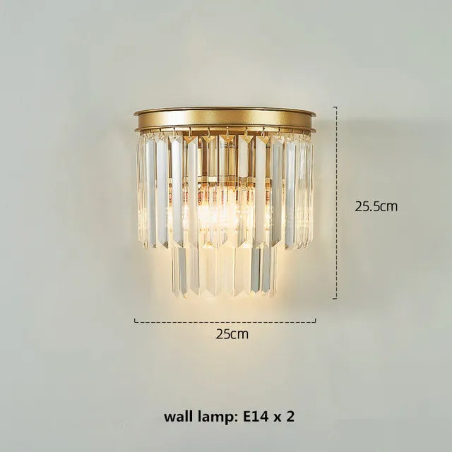 Lustre en cristal LED moderne américain salon salle à manger Villa suspension chambre plafond suspension lampe décor à la maison Lustre - vue 21 sur 21