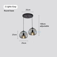 lustre moderne en verre pour éclairage intérieur suspendu