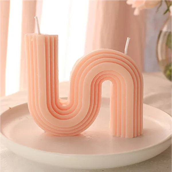 bougies parfumées géométriques en forme de u pour décoration intérieure - vue 27 sur 27