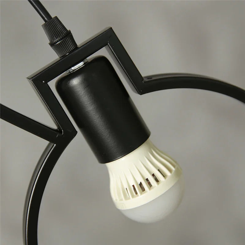 suspension modernes en fer forme vélo pour décoration maison - vue 5 sur 12
