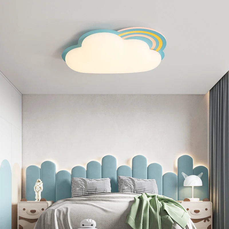 plafonnier nuage arc-en-ciel pour chambre enfant décor créatif - vue 4 sur 7