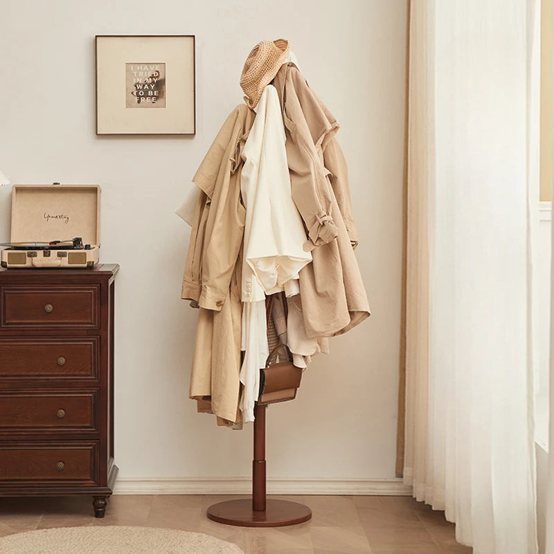 porte-manteau vertical en bois massif design moderne pour vêtements - vue 5 sur 8