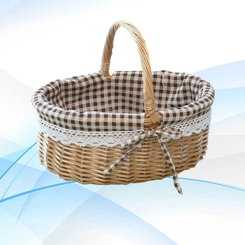panier zerodeko petit chaperon rouge tissé à la main pour pique-nique rangement - vue 10 sur 9