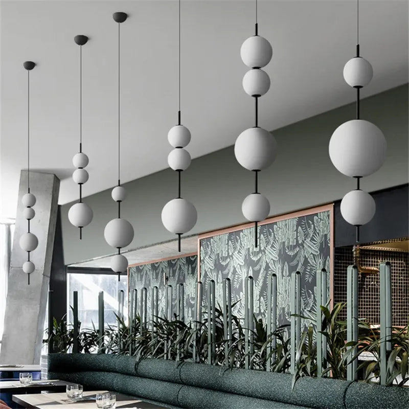 suspension en perles design pour décoration intérieure moderne - vue 5 sur 8