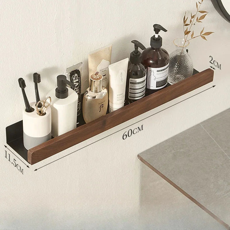 étagère en bois massif pour rangement sans perçage - vue 9 sur 10