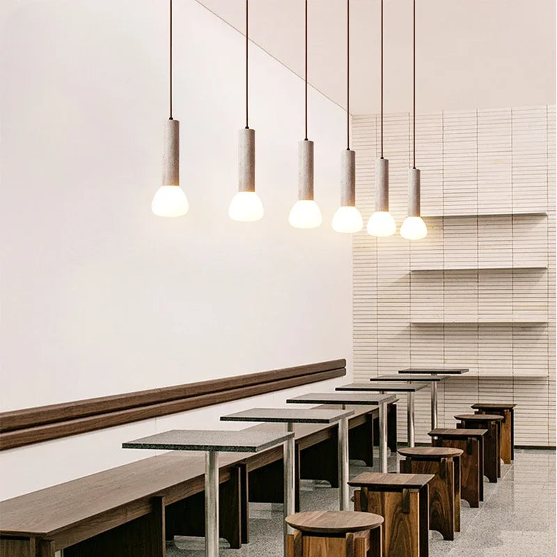 lustre rétro moderne en pierre de grotte pour décoration intérieure - vue 6 sur 7