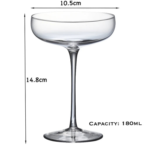 Lot de 2 verres coupe cristal 185 ml