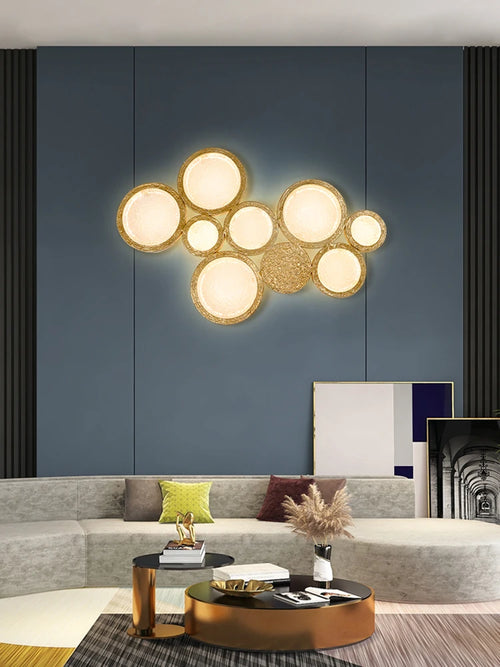 applique murale en cuivre avec miroir magique pour décoration intérieure
