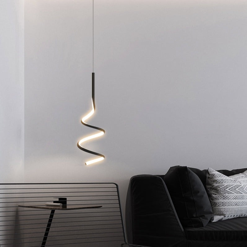 Suspension design LED minimaliste ondulé Polino - vue 3 sur 9