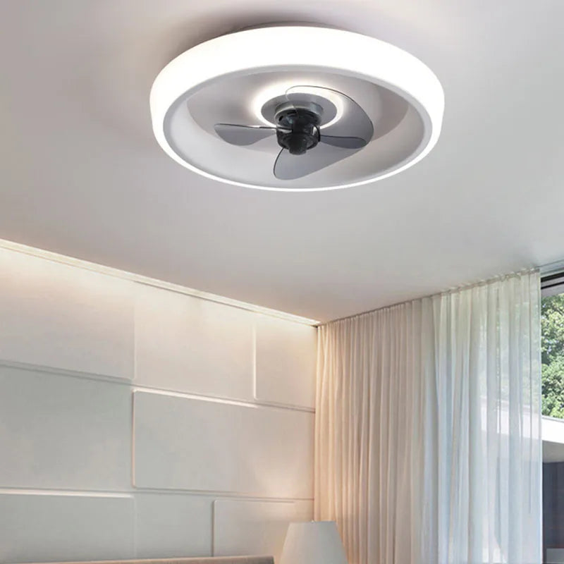 Ventilateurs De Plafond 50CM Lumière Chambre Salon Salle À Manger Lames Invisibles Ventilateurs Silencieux Éclairage Bas Ventilateur De Sol Lampe Ventilateur - vue 7 sur 12