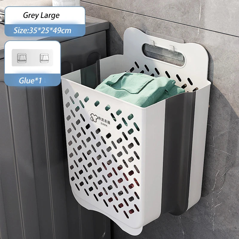 panier de rangement pliable à suspendre pour linge sale - vue 12 sur 19