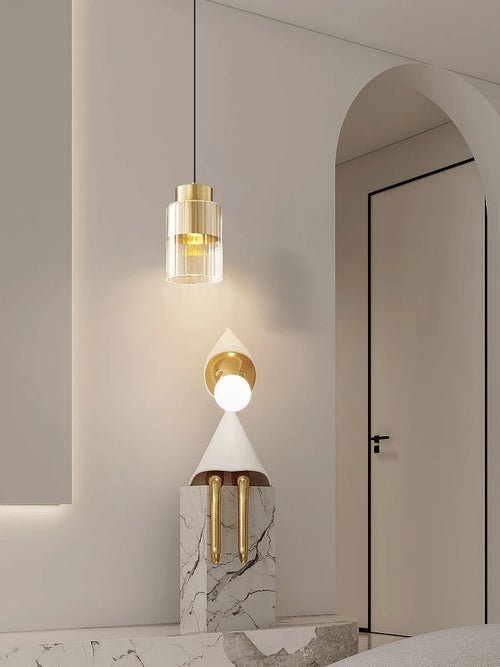 suspension moderne en cuivre pour éclairage créatif luxe - vue 6 sur 8
