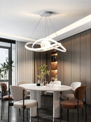 lustre nordique led lune lampe suspendue éclairage intérieur décoratif