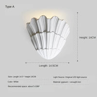 applique murale en coquille de gypse led moderne et créative