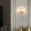 applique murale led moderne design art déco en cristal