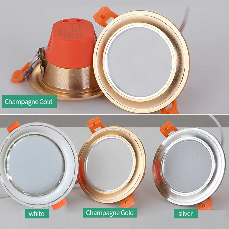 plafonnier led rond encastré pour éclairage intérieur varié - vue 7 sur 6
