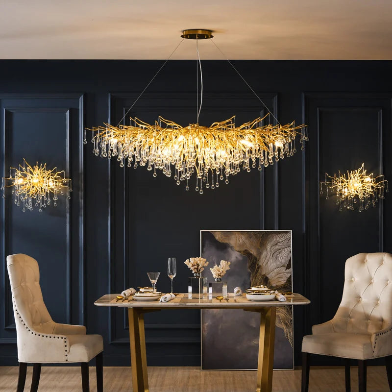 lustre en cristal led de luxe moderne simple intérieur - vue 2 sur 18