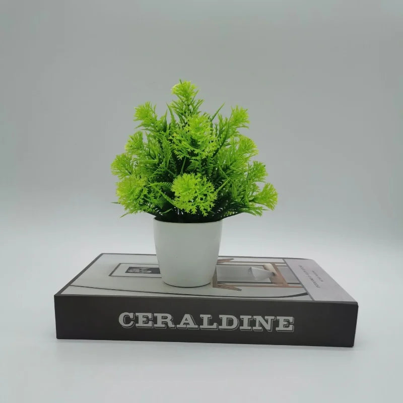 plantes artificielles bonsaï pot herbe décoratif pour bureau et jardin - vue 3 sur 8