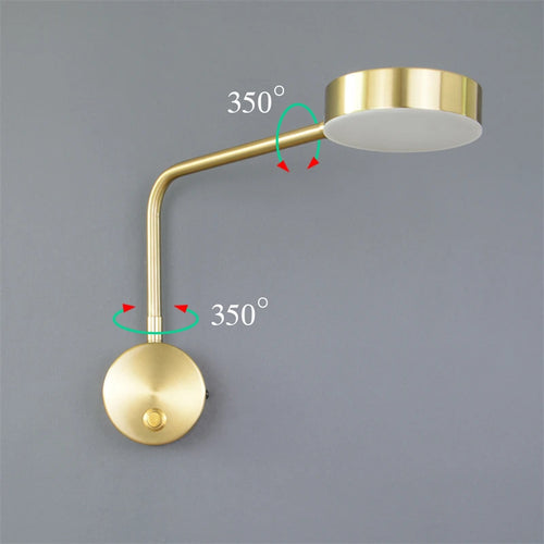 applique murale led moderne avec interrupteur rotative pour décoration maison