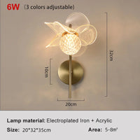 Modern Led personalized decoration lotus leaf garden wall lamp, bedside bedroom, living room, staircase, corridor, kitchen backg