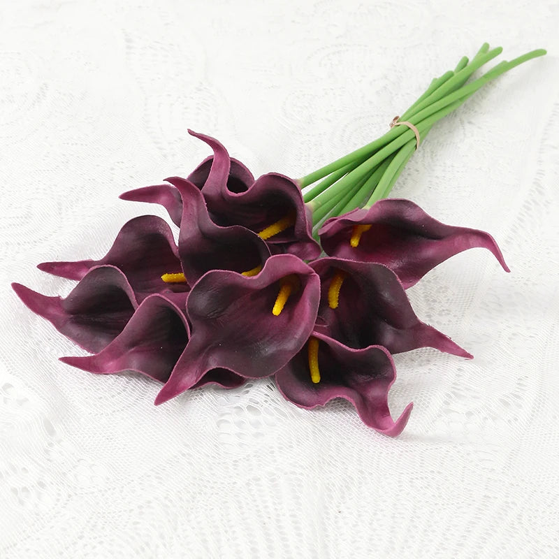 lot de fleurs artificielles lys calla pour mariage et décoration florale - vue 19 sur 23