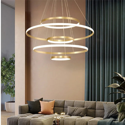 lustre moderne nordique avec télécommande et design épuré