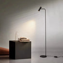 lampadaire minimaliste en cuivre avec lumière rotative moderne