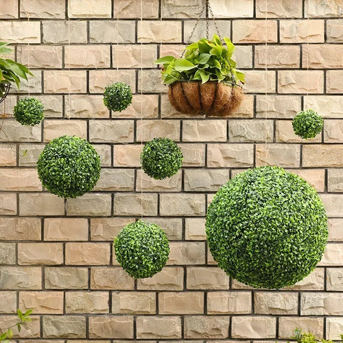 boule décorative en buis artificiel pour jardin mariage et balcon - vue 5 sur 10