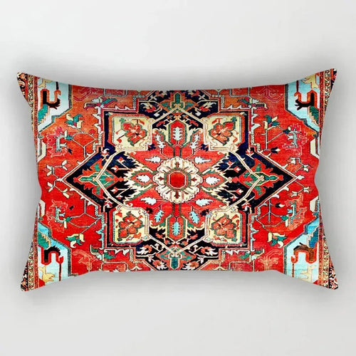 housse de coussin rectangulaire vintage motif mandala ethnique