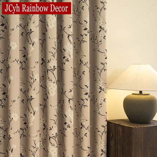 Rideau occultant floral moderne pour salon et chambre