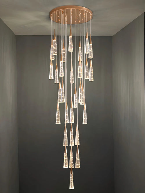 lustre moderne suspendu à branches avec longue ligne à led - vue 5 sur 17