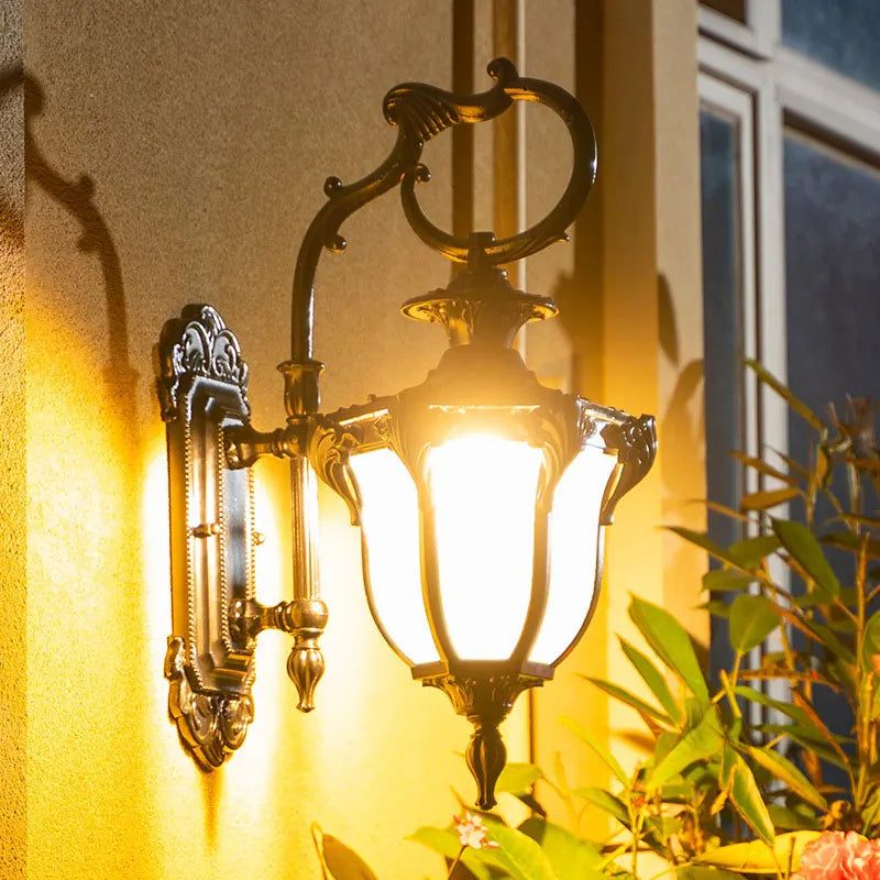 Applique rétro extérieur étanche lampe de balcon décoration allée lampe de jardin applique extérieure LED - vue 6 sur 8