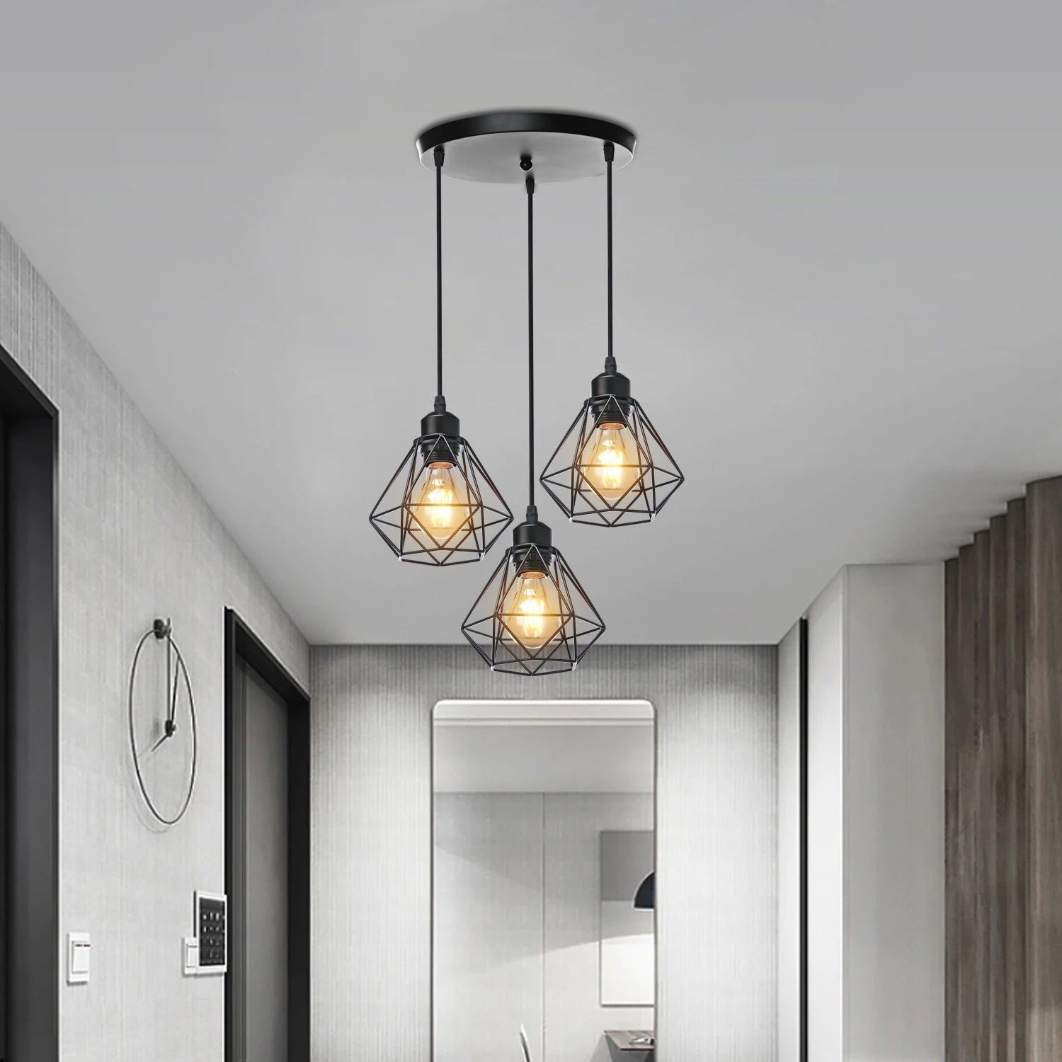 suspension moderne à têtes led pour intérieur design - vue 5 sur 22