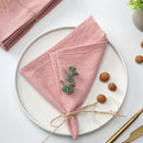 Serviette de table coton lavé style vintage rustique