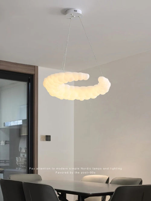 lustre lune design nuage pour décoration intérieure enfant - vue 6 sur 10
