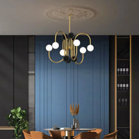 Suspension moderne led design dorée