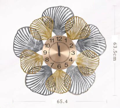 horloge murale en fer forgé pour décoration intérieure artisanale