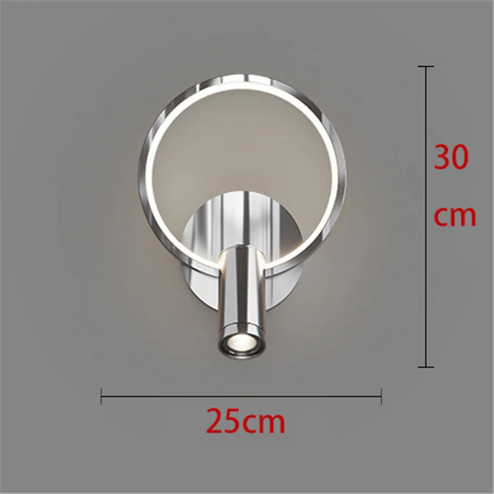 applique murale à led moderne en chrome pour intérieur design - vue 12 sur 16