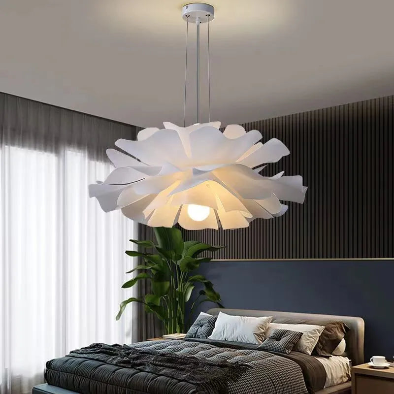 Nordique chambre fleur lustre créatif mode fille chambre lampe moderne simple salle à manger salon décoration lustre - vue 2 sur 9