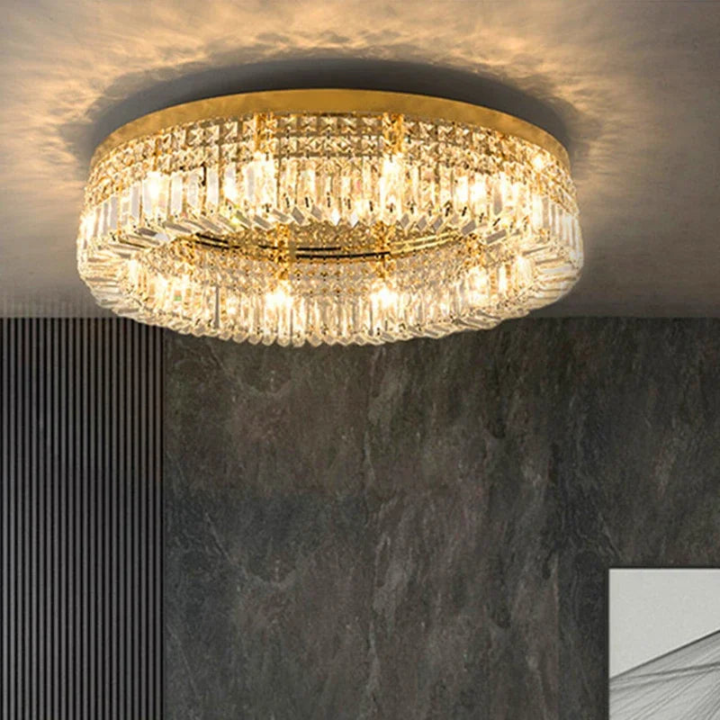 Plafonnier Led en cristal au design moderne - vue 3 sur 16
