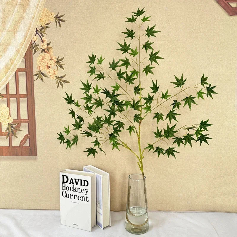 plantes artificielles feuilles d'érable décoratives pour intérieur automnal