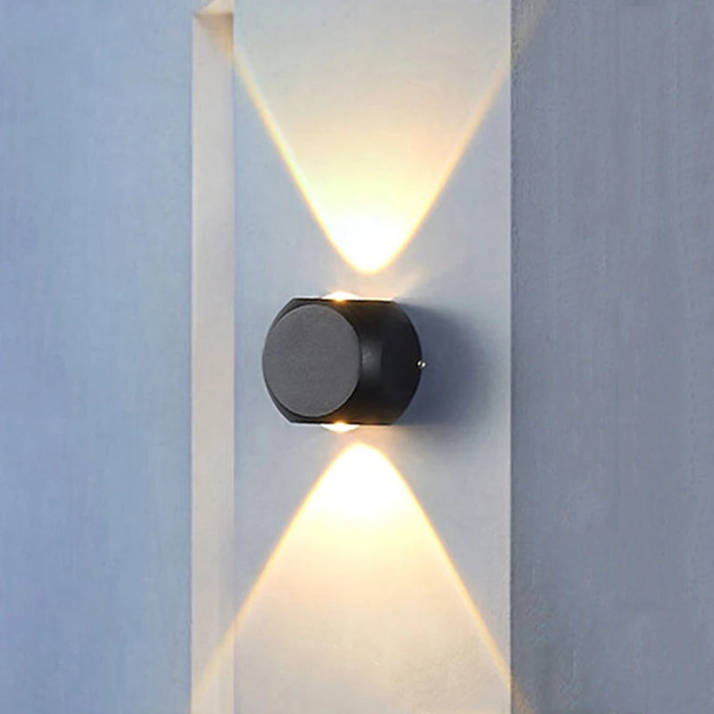 applique murale led hémisphère quatre côtés pour extérieur et balcon