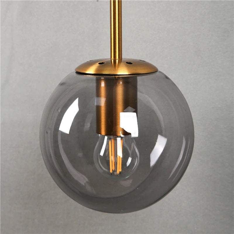 applique murale led vintage post-moderne boule de verre nordique - vue 6 sur 15