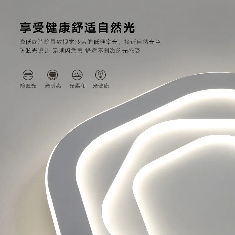 plafonnier moderne minimaliste à lumière led créative ultra mince - vue 6 sur 12