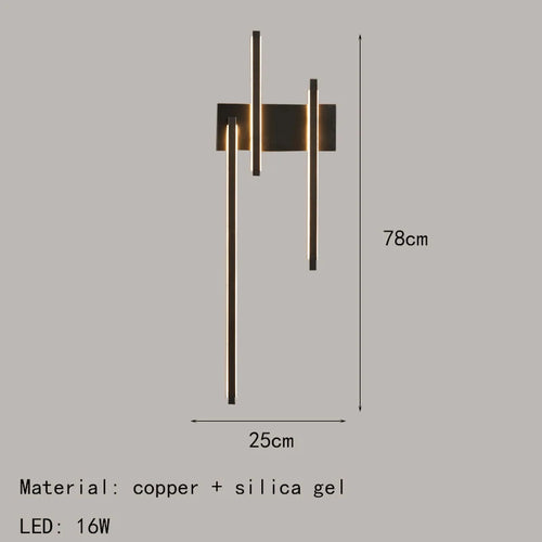 applique murale led minimaliste en laiton et cuivre - vue 11 sur 10