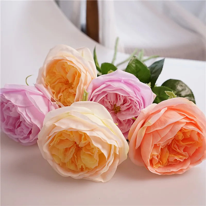 fleurs artificielles rose real touch pour décoration et cadeau - vue 5 sur 11