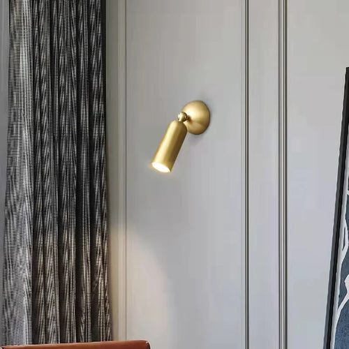 applique murale led en laiton moderne rotative avec gradation