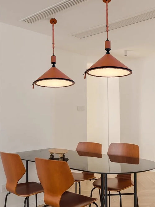 suspension minimaliste moderne en cuir de luxe - vue 4 sur 18